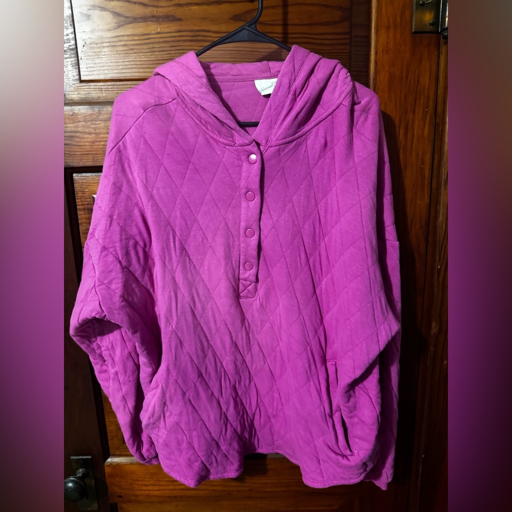 Universal Thread Fuchsia Quilted Hoodie